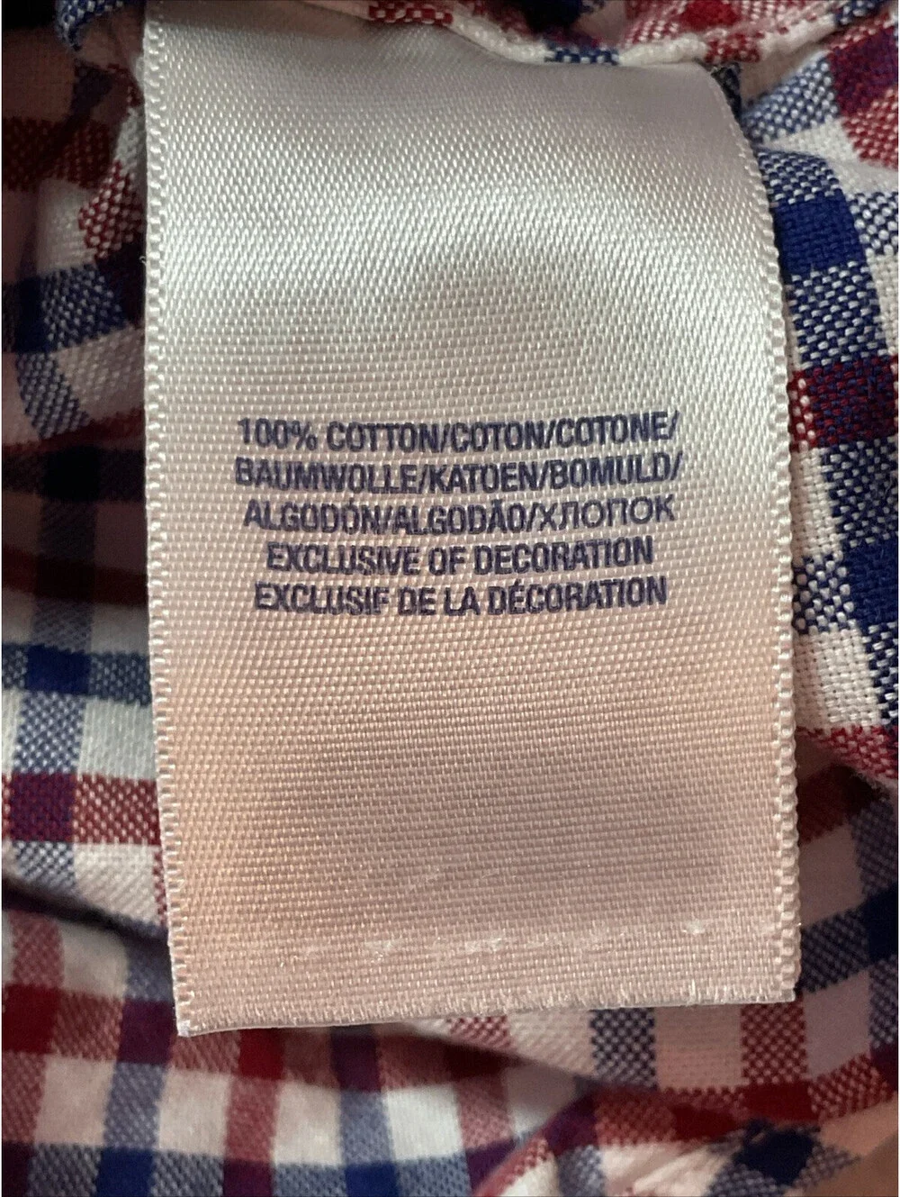 Ralph Lauren Plaid Button Up Dress Shirt Boy's Size L( 14-16) Red White Blue